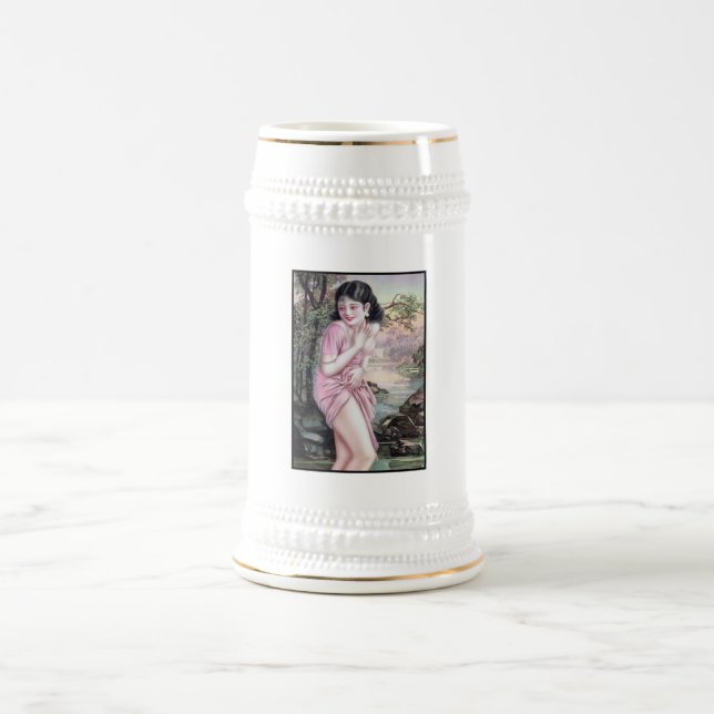 Tease in Stream Oasis von Shanghai China Girl Bierglas (Mittel)