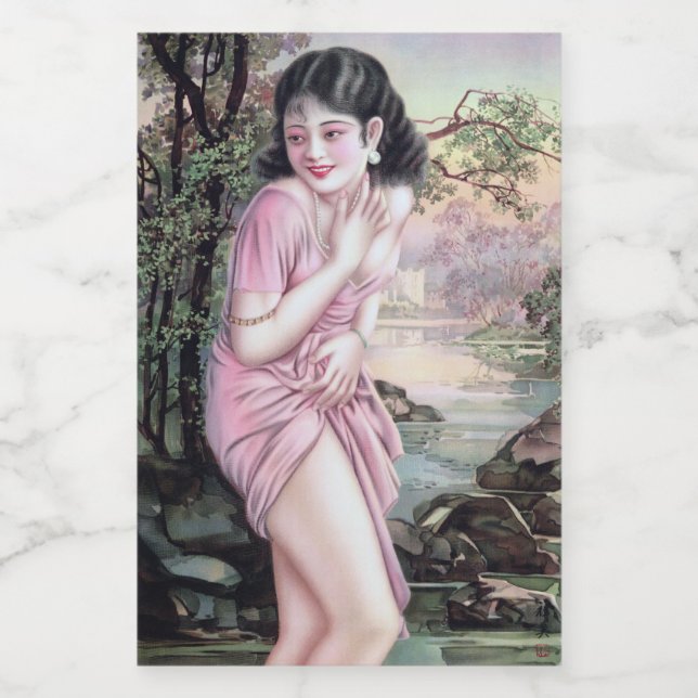 Tease in Stream Oasis von Shanghai China Girl Lebensmitteletikett (Einzelnes Label)