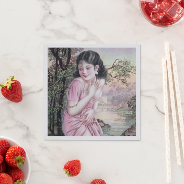 Tease in Stream Oasis von Shanghai China Girl Serviette (Beispiel)