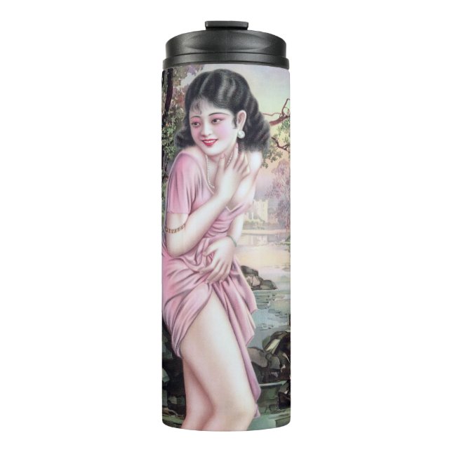 Tease in Stream Oasis von Shanghai China Girl Thermosbecher (Vorderseite)