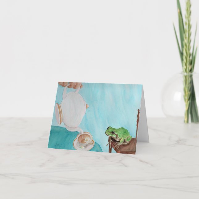 Teatime avec Frederick : Carte de voeux 4"x5.6" (Devant)