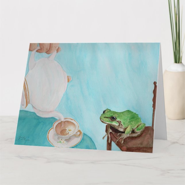 Teatime mit Frederick: Grußkarte 8.5"x11" Dankeskarte (Vorderseite)