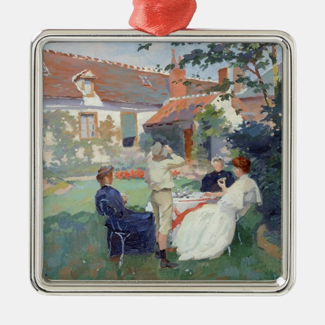 Teatime Silbernes Ornament (Vorne)