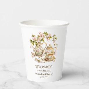 Teatro Flora Tea Party Zeit für Tee Brautparty Pappbecher