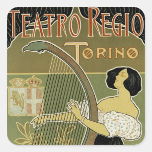 Teatro Regio Torino Quadratischer Aufkleber