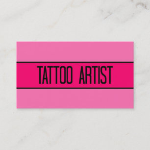 Teattoo Artist Baby and Hot Pink Business Card Visitenkarte