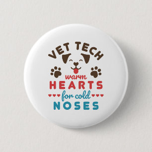 Tec Tech Warme Herzen für kalte Nosen Button