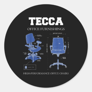 Tecca Office Möbel - Hochleistungs-Stühle Runder Aufkleber