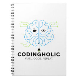 Tech Brain Code-Notizbuch für Programmierer Notizblock