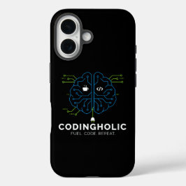 Tech Brain Coding Für Programmierer & Coder iPhone 16 Hülle