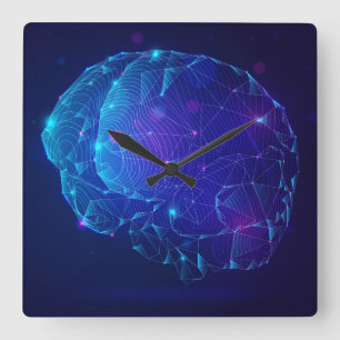 Tech‑Design Quadratische Wanduhr