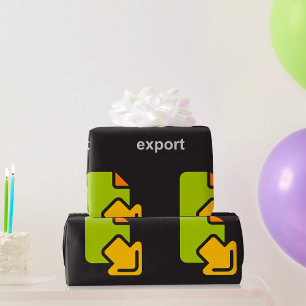 Tech Export Icon Digitaler Datenbestand Geschenkpapier
