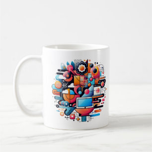 Tech Fusion Design für modernes ästhetisches T-Shi Kaffeetasse