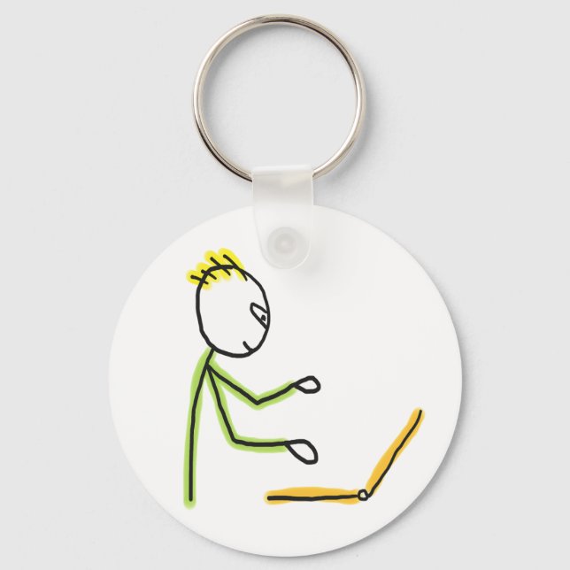 Tech Guy Stickman Schlüsselanhänger (Vorderseite)