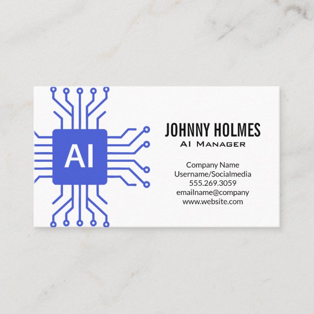 Tech-Manager | AI-Technologie Visitenkarte (Vorderseite)