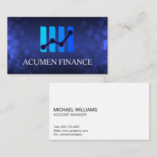 Tech Modern Finance Logo  Visitenkarte