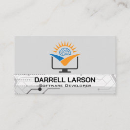 Tech Nodes | Brain Computer-Logo Visitenkarte