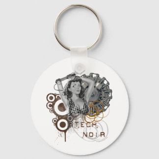 Tech noir Zellstoff Steampunk Dame Schlüsselanhänger