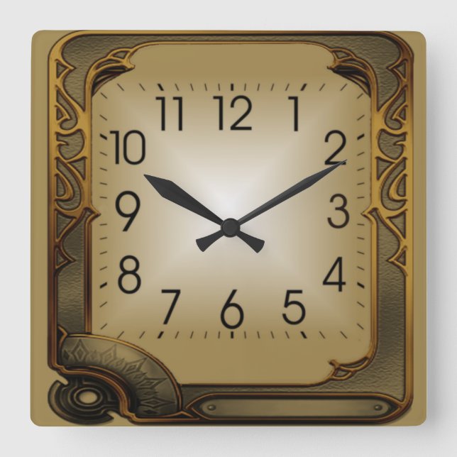 Tech Quadratische Wanduhr (Vorderseite)