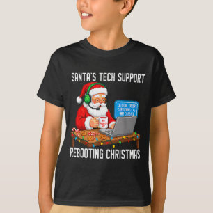 Tech-Santa-Support beim Neustart der Magie T-Shirt