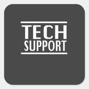 Tech Support Doge Government Trump Spaß Quadratischer Aufkleber