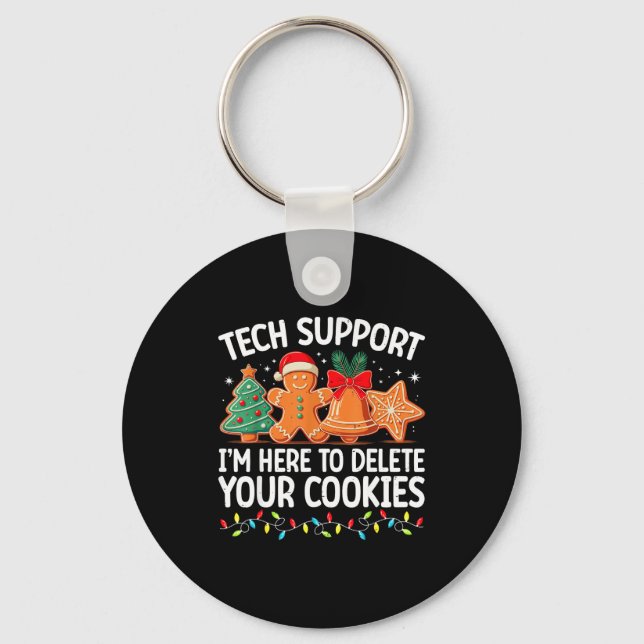 Tech Suprt Christmas Cookies Women Men Funny Chris Schlüsselanhänger (Vorderseite)