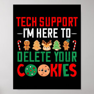 Tech unterstützt Weihnachtskekse Frauen Weihnachts Poster