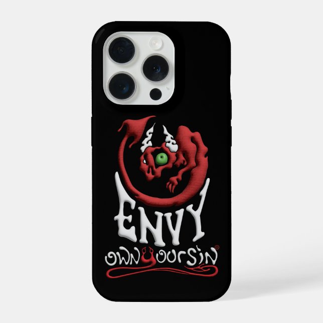 Tech Your Sin Envy iPhone 15 Pro Hülle (Rückseite)