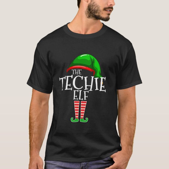 Techie Elf Familie Matching Group Weihnachten T S  T-Shirt (Vorderseite)