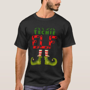 Techie Elf Funny Group Matching Family Pajamas für T-Shirt