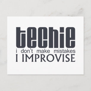 Techie Improvise Postkarte