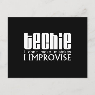 Techie Improvise Postkarte