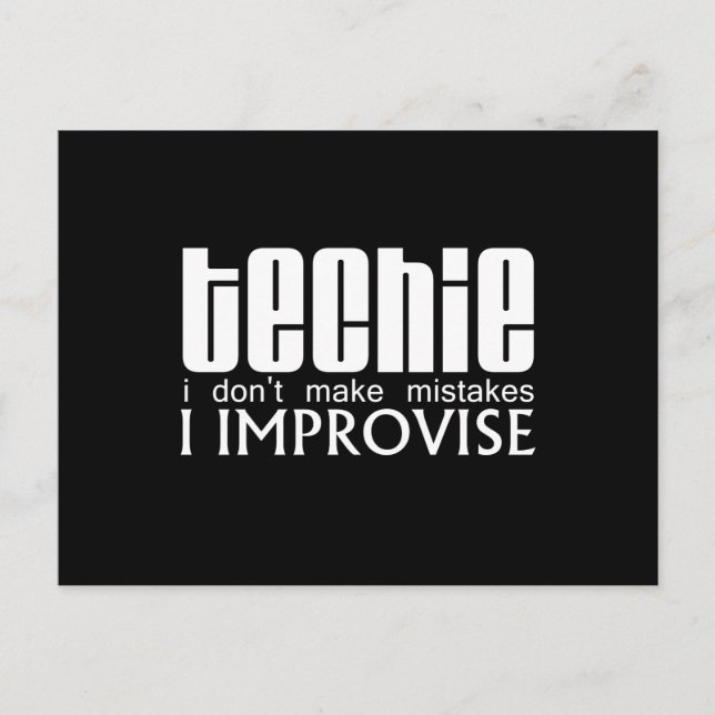 Techie Improvise Postkarte (Vorderseite)