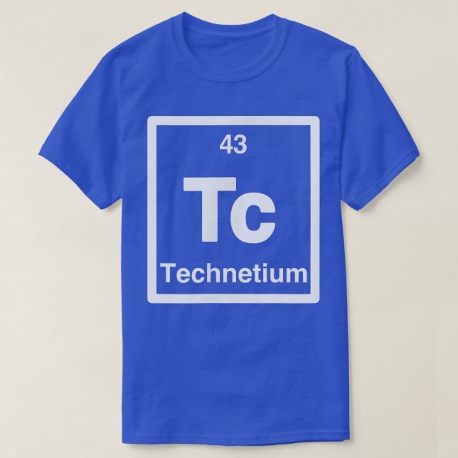 Technetium - Tc - Periodic Table of Elements - Sci T-Shirt (Design vorne)