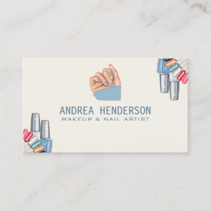 Technicien-ongle Cartes de visite, Maquillage d'ar