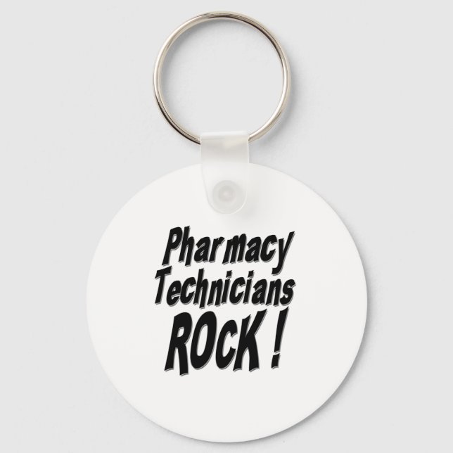 Techniciens en pharmacie Rock! Porte-clés (Recto)
