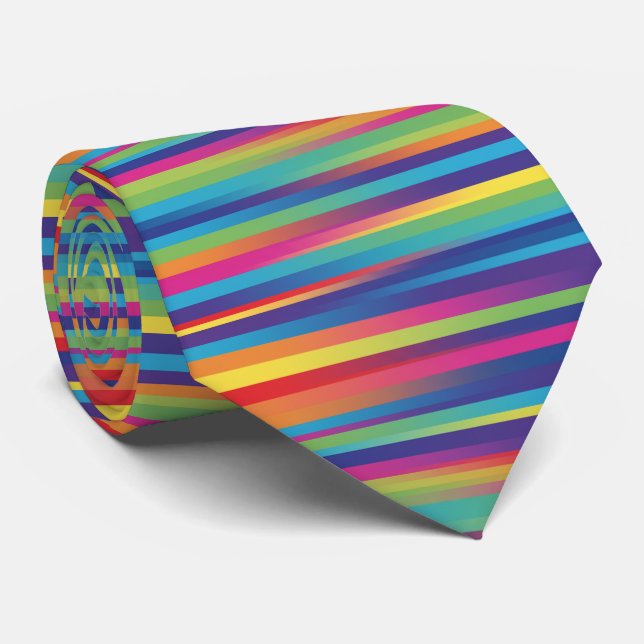 Technicolor-Streifen  Krawatte (Gerollt)