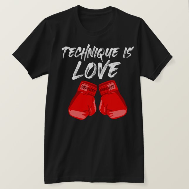 Technik ist Liebe T - Shirt Schwarz (Design vorne)