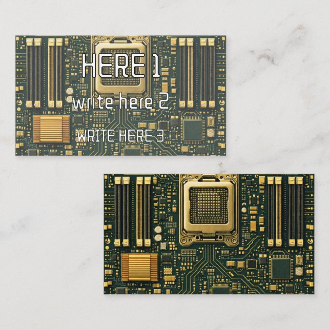Technik-Mainboard-Wählscheibe Visitenkarte (Vorne/Hinten)