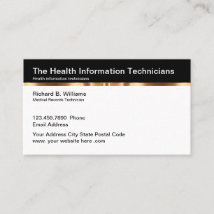 Techniker für Gesundheitsinformationen Visitenkarte