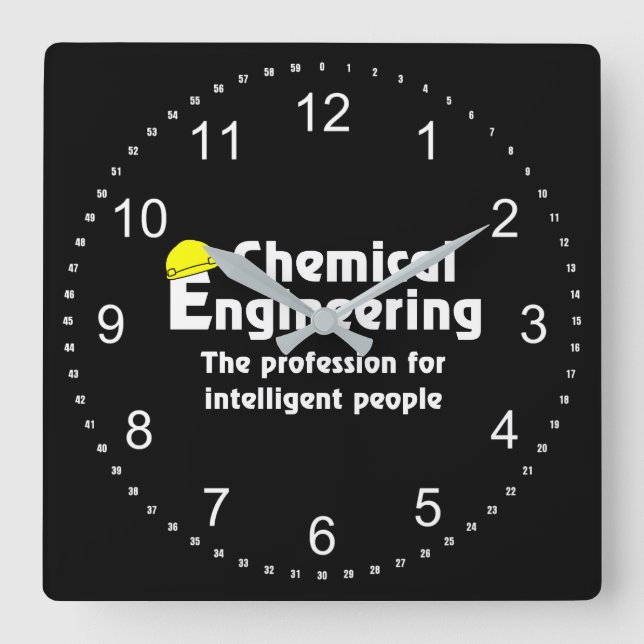 Techniker für intelligente Chemie Quadratische Wanduhr (Vorderseite)