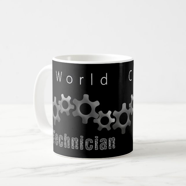 Techniker von Weltklasse Metallisch Kaffeetasse (Vorderseite Links)