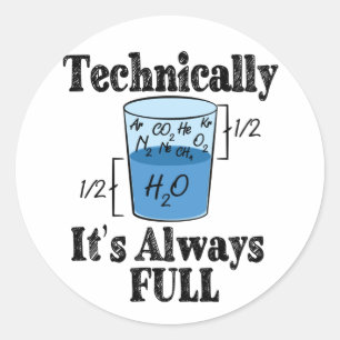 Technisch gesehen ist es immer eine komische Wisse Runder Aufkleber
