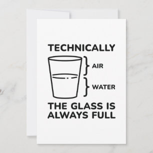 Technisch Ist Das Glas Immer Voll Dankeskarte