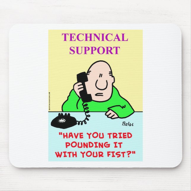 technische Stützstampfenfaust Mousepad (Vorne)