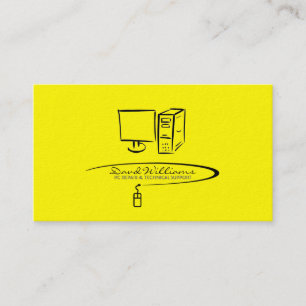 Technische Support/Reparatur-Business-Karte (gelbe Visitenkarte