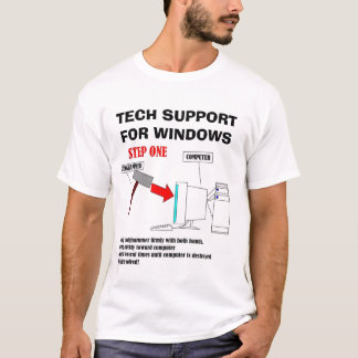 Technische Unterstützung für Windows T-Shirt
