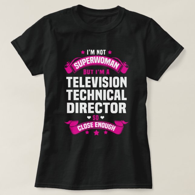 Technischer Direktor des Fernsehens T-Shirt (Design vorne)