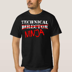 Technischer Direktor Ninja Theater Backstage-Crew T-Shirt