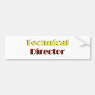 Technischer Direktor (nur Text) Autoaufkleber